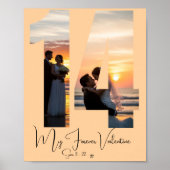 Aangepaste twee foto's & datum jubileum Valentijns Poster (Voorkant)