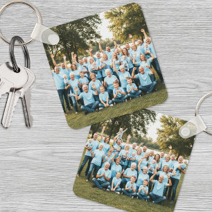 Aangepaste Twee Foto's Dubbelzijdige Familie Foto Sleutelhanger
