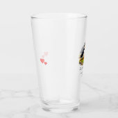 Aangepaste Twee Hartjes Eén Liefde Papegaaiduikers Glas (Rechts)
