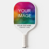 Aangepaste twee kanten voegen je foto hier Sjabloo Pickleball Paddle (Achterkant)