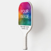 Aangepaste twee kanten voegen je foto hier Sjabloo Pickleball Paddle (Links)