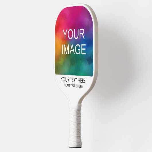 Aangepaste twee kanten voegen je foto hier Sjabloo Pickleball Paddle (Links)