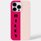 Aangepaste twee kleur blok Roos Raspberry grote na Case-Mate iPhone Case (Achterkant)