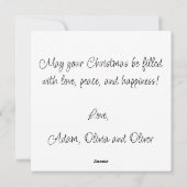 Aangepaste Twee Knuffelberen in het Bos met Kerstm Feestdagenkaart (Achterkant)