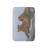 Aangepaste twee leeuw badmat (Voorkant Verticaal)