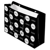 Aangepaste twee logo stap en herhaal zakelijke col groot cadeauzakje (Voorkant Gekanteld)