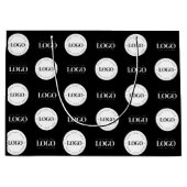 Aangepaste twee logo stap en herhaal zakelijke ond groot cadeauzakje (Voorkant)