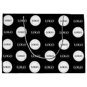 Aangepaste twee logo stap en herhaal zakelijke ond groot cadeauzakje (Achterkant)