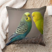 Aangepaste twee papegaai afbeelding met Love tekst Kussen (Deken)