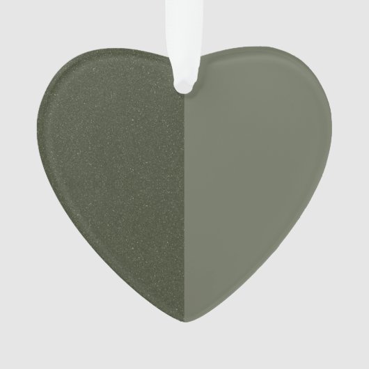 Aangepaste twee-tonige mos groen hart acryl Orname Ornament (voorkant)