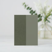 Aangepaste tweekleurige Moss Green Flat Save the D Save The Date (Staand voorkant)