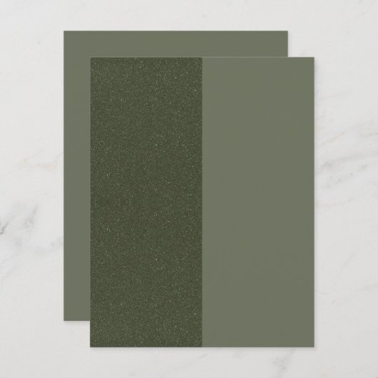 Aangepaste tweekleurige Moss Green Flat Save the D Save The Date (Voorkant / Achterkant)