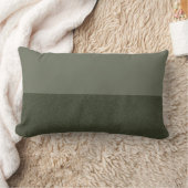 Aangepaste tweekleurige Moss Green Lumbar Sierkuss Kussen (Deken)