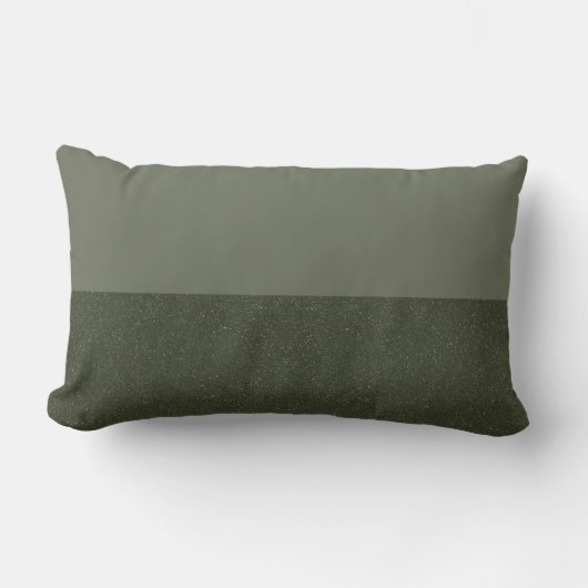 Aangepaste tweekleurige Moss Green Lumbar Sierkuss Kussen (Voorkant)