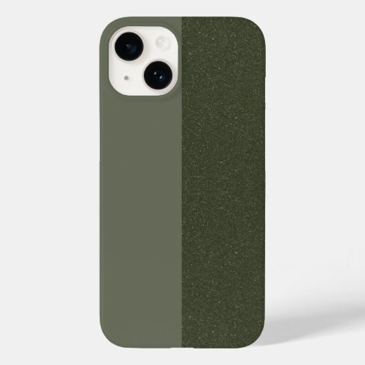 Aangepaste tweekleurige Moss Green Texture iPhone  Case-Mate iPhone Case (Achterkant)