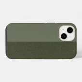 Aangepaste tweekleurige Moss Green Texture iPhone Hoesje (Achterkant horizontaal)
