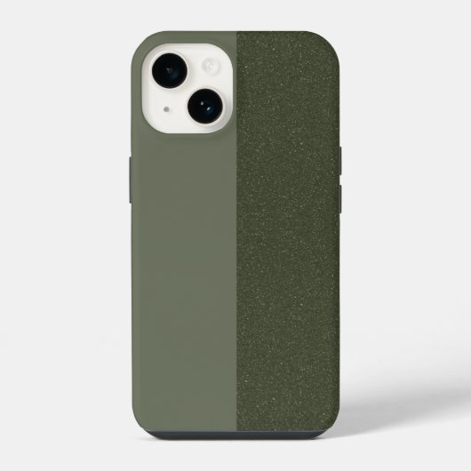 Aangepaste tweekleurige Moss Green Texture iPhone Hoesje (Achterkant)