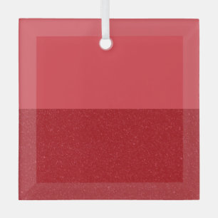 Aangepaste tweekleurige tomaatrode minimalistische glas ornament