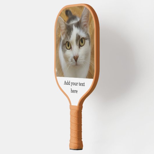 Aangepaste tweeledige tekst voor de fotonaam Aange Pickleball Paddle (Links)