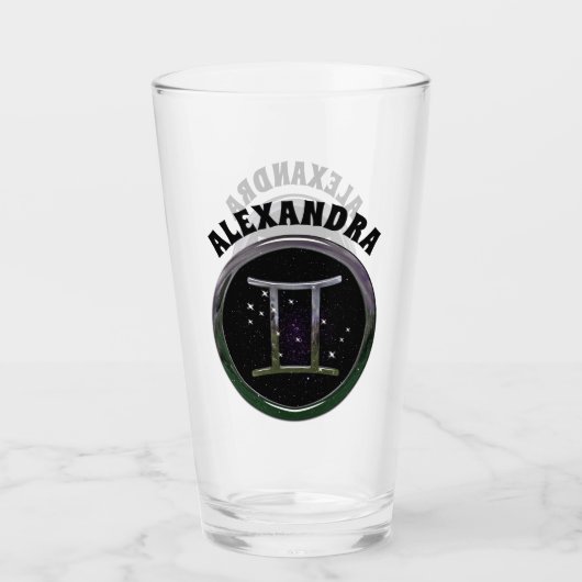 Aangepaste Tweelingen Glas (Voorkant)