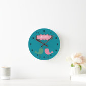 Aangepaste  tweestuwelenkast ronde klok (Huis)