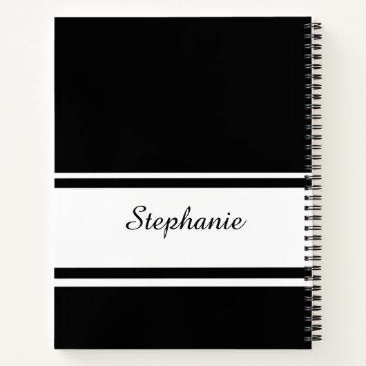 Aangepaste tweetonige naam Script Corporate Gift J Notitieboek (Achterkant)