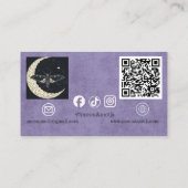 Aangepaste tweetonige structuur met QR-code Visitekaartje (Achterkant)