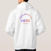 Aangepaste tweezijdige bedrijfslogo naam hoodie (Achterkant)