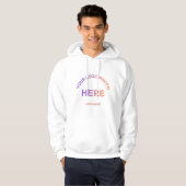Aangepaste tweezijdige bedrijfslogo naam hoodie (Voorkant volledig)