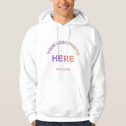 Aangepaste tweezijdige bedrijfslogo naam hoodie (Voorkant)