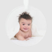 Aangepaste tweezijdige foto kerstvakantie ornament (achterkant)