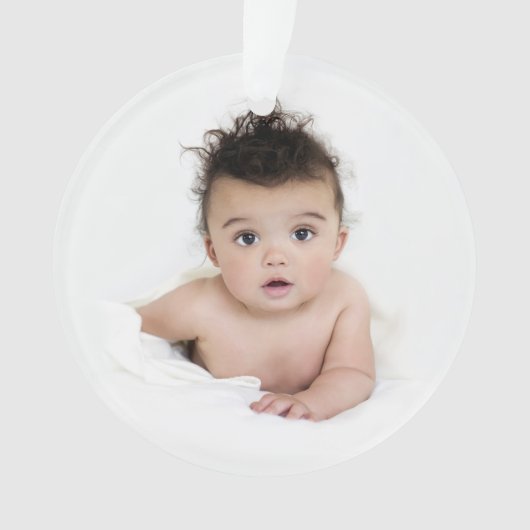 Aangepaste tweezijdige foto kerstvakantie ornament (voorkant)