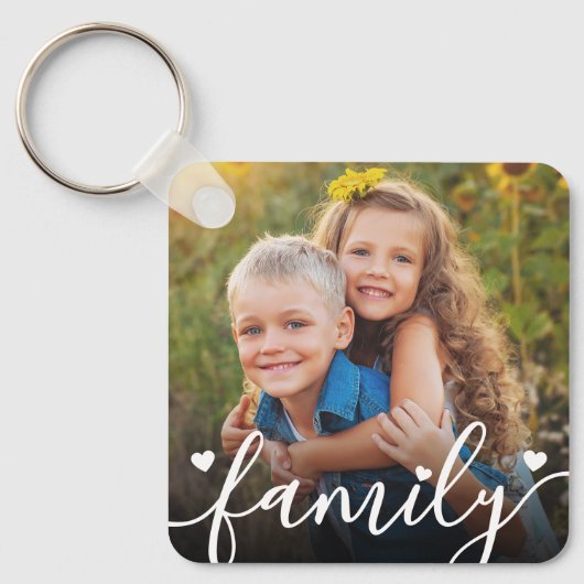 Aangepaste tweezijdige foto sleutelhanger (Voorkant)