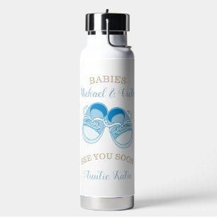 Aangepaste Twin Boys Baby Schoenen Naam Waterfles