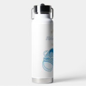 Aangepaste Twin Boys Baby Schoenen Naam Waterfles (Voorkant)