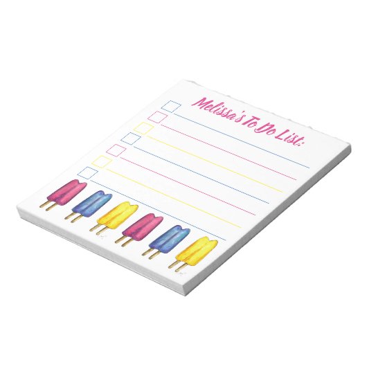 Aangepaste Twin Pop Popsiche om lijst te doen Notitieblok (Linkerzijde)