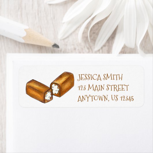 Aangepaste Twinkie Junk Food Foodie Snack Labels (Insitu)