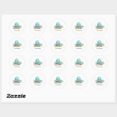 Aangepaste Twitter ID Volg Mij Vogelstickers Ronde Sticker (Vel)