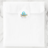 Aangepaste Twitter ID Volg Mij Vogelstickers Ronde Sticker (Tas)