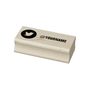 Aangepaste Twitter naam, Volg mij op Twitter Rubberstempel