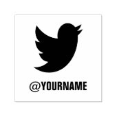 Aangepaste Twitter naam, Volg mij op Twitter Zelfinktende Stempel (Design)