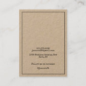 Aangepaste typemachine sieraden oorbellen displayk visitekaartje (Achterkant)