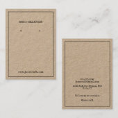 Aangepaste typemachine sieraden oorbellen displayk visitekaartje (Voorkant / Achterkant)