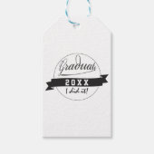 Aangepaste typografie Afstuderen zegel Cadeaulabel (Voorkant)