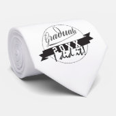 Aangepaste typografie Afstuderen zegel Stropdas (Opgerold)