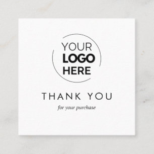 Aangepaste Typografie Business Logo QR Code Dank u Kortingskaartje