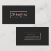 Aangepaste typografie eenvoudig roos goud maken visitekaartje (Voorkant / Achterkant)