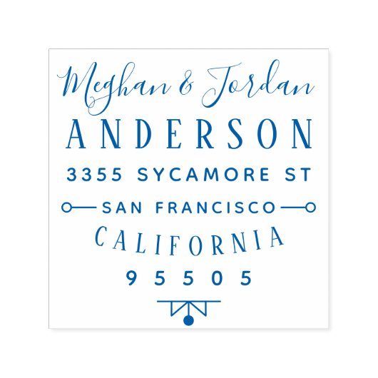 Aangepaste typografie Elegant Koppel Retouradres Zelfinktende Stempel (Design)