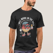 Aangepaste typografie en minimalistisch T-shirt on (Voorkant)