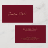 Aangepaste Typografie Gouden Tekst Script Luxe Glo Visitekaartje (Voorkant / Achterkant)